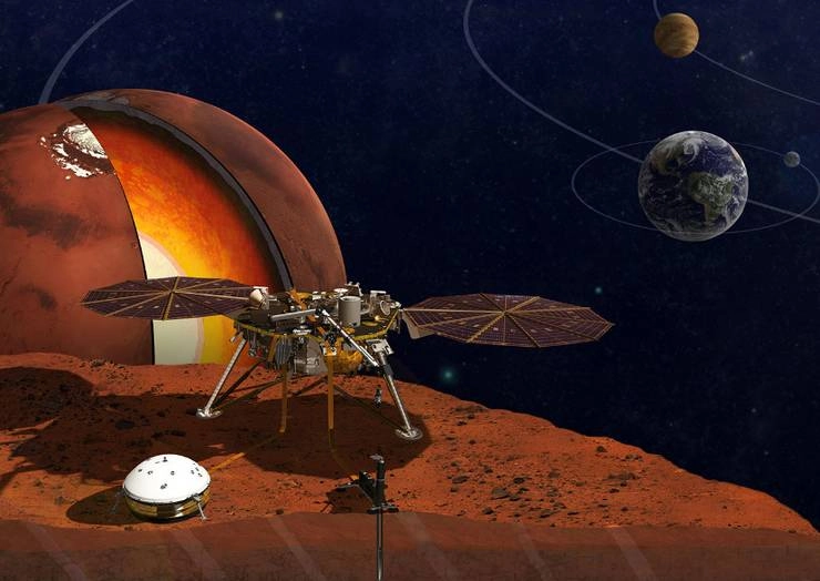 मंगल ग्रह पर उतरा 'इनसाइट' यान मिशन के कार्यों की शुरुआत के लिए तैयार