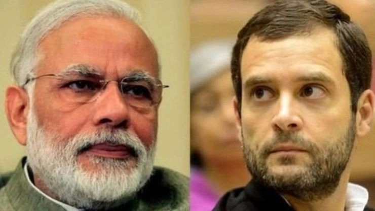 कांग्रेस अध्यक्ष राहुल गांधी ने पीएम नरेन्द्र मोदी को पछाड़ा - Rahul Gandhi ahead of survey