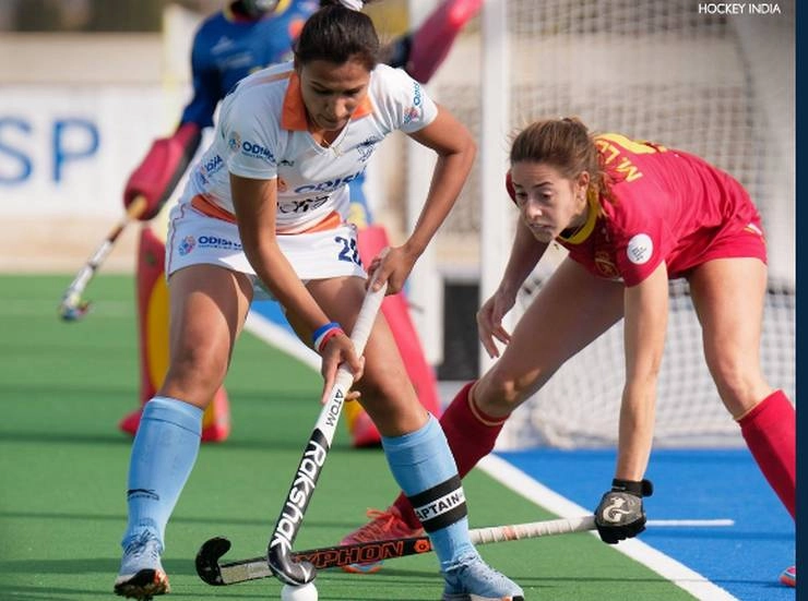 भारतीय महिला हॉकी टीम को स्पेन ने 2-2 से रोका - Indian women's hockey team