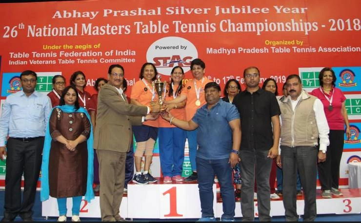 राष्ट्रीय मास्टर्स टेबल-टेनिस में कर्नाटक, गुजरात, महाराष्ट्र चैम्पियन