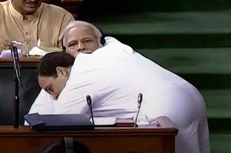 मोदी से गले मिलने पर राहुल गांधी ने कहा- नफरत को प्यार ही काट सकता है... - Rahul Gandhi Narendra Modi loksabha election 2019