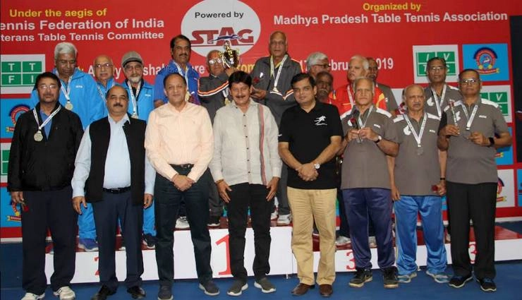 70 वर्ष आयु समूह में मध्यप्रदेश राष्ट्रीय मास्टर्स टेबल-टेनिस चैम्पियन - Masters Table Tennis, Indore