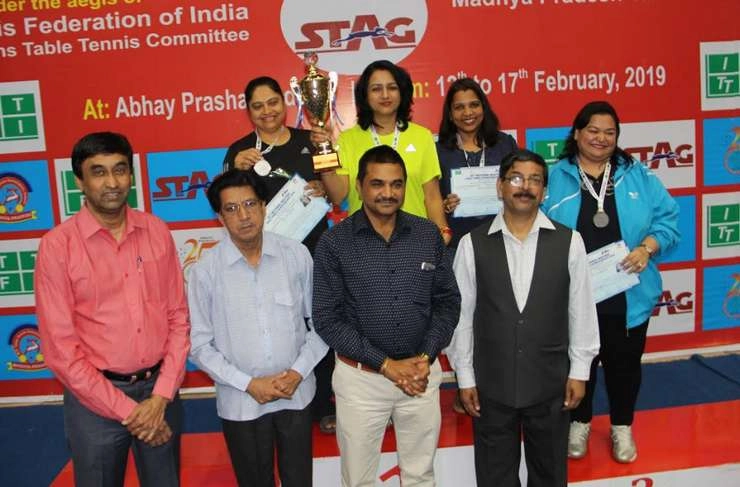 राष्ट्रीय मास्टर्स टेबल टेनिस चैंपियनशिप में मीनू बसक, मंटू मुर्मू, मंगल सराफ ने जीता एकल खिताब