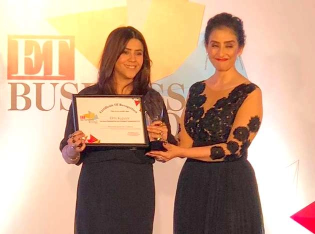 ईटी अवॉर्ड्स में एकता कपूर ने जीता 'कंटेंट क्रिएटर ऑफ द ईयर' का खिताब - ekta kapoor win et content create of the year award