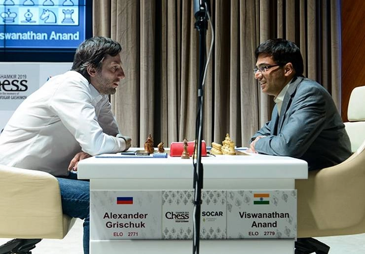 शामकिर शतरंज में विश्वनाथन आनंद ने ग्रिसचुक से ड्रॉ खेला - Viswanathan Anand