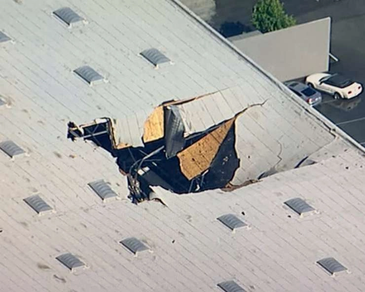 कैलिफोर्निया में गोदाम में घुसा F-16 लड़ाकू विमान, इस तरह बची पायलट की जान - F-16 fighter jet crashes into warehouse in California