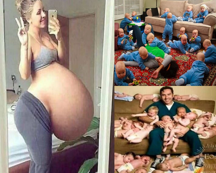 क्या इस महिला ने वाकई एक साथ 17 बच्चों को जन्म दिया... - Viral post claims an american lady gives birth to 17 babies