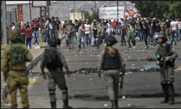 गाजा में इसराइली सैनिकों के साथ संघर्ष, 55 फिलीस्तीनी घायल
