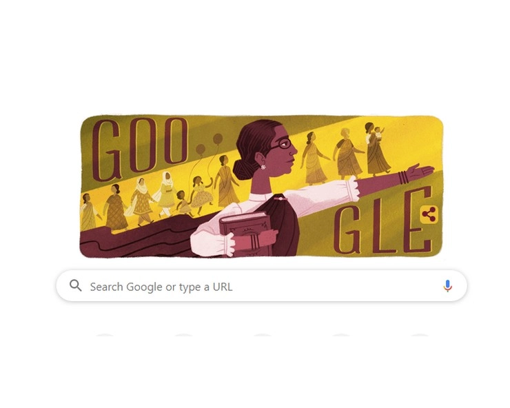 Google Doodleએ ભારતની પ્રથમ મહિલા વિધાયક મુથુલક્ષ્મી રેડ્ડી પર બનાવ્યુ ડૂડલ