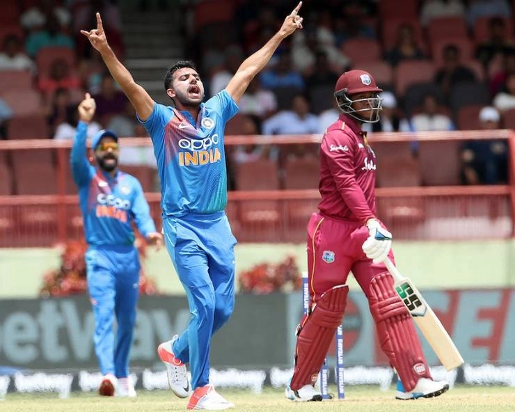 दीपक चाहर ने 3 ओवर में 3 विकेट झटके, टी20 में भारत ने वेस्टइंडीज का सूपड़ा साफ किया