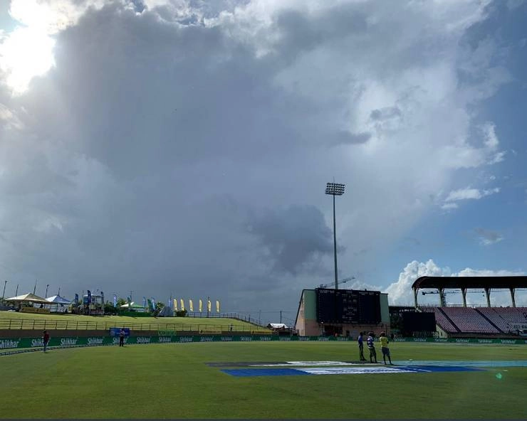 India vs West Indies।  बारिश के कारण भारत-वेस्टइंडीज वनडे के टॉस में देरी - India vs West Indies 1st ODI