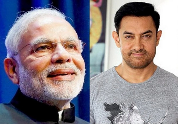 प्रधानमंत्री नरेंद्र मोदी ने आमिर खान से कहा- Thank you