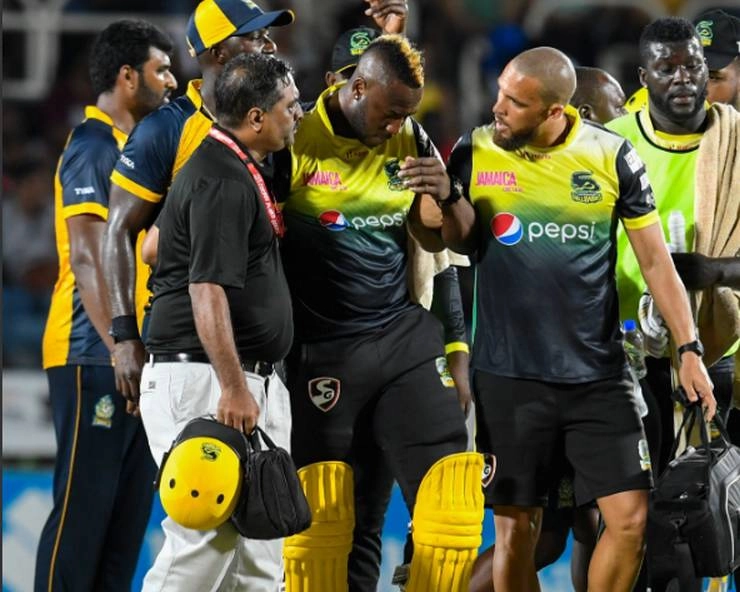 वेस्टइंडीज के धुरंधर क्रिकेटर आंद्रे रसेल के सिर में लगी चोट, अस्पताल में किया भर्ती
