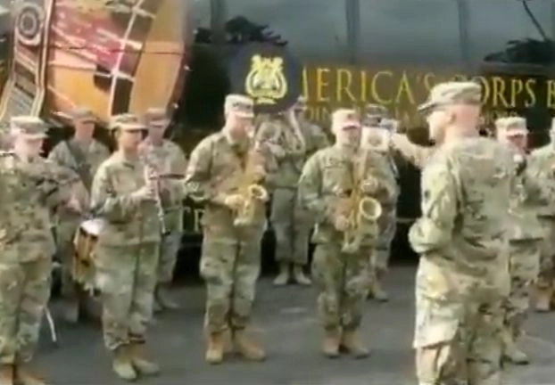 युद्ध अभ्यास में अमेरिकी सैनिकों के बैंड ने बजाया भारत का राष्ट्रगान (वीडियो)