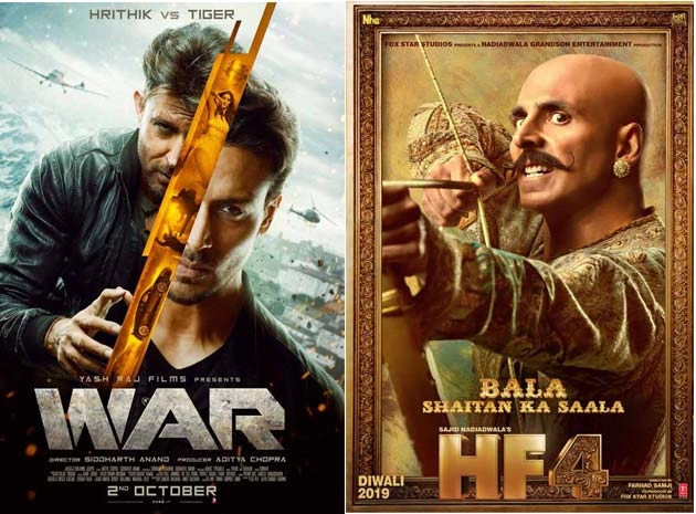 वॉर, हाउसफुल 4 और अन्य फिल्मों से अक्टोबर में बॉलीवुड को 600 करोड़ रुपये की उम्मीद | Release Date of War, Housefull 4 and other movies releasing in October