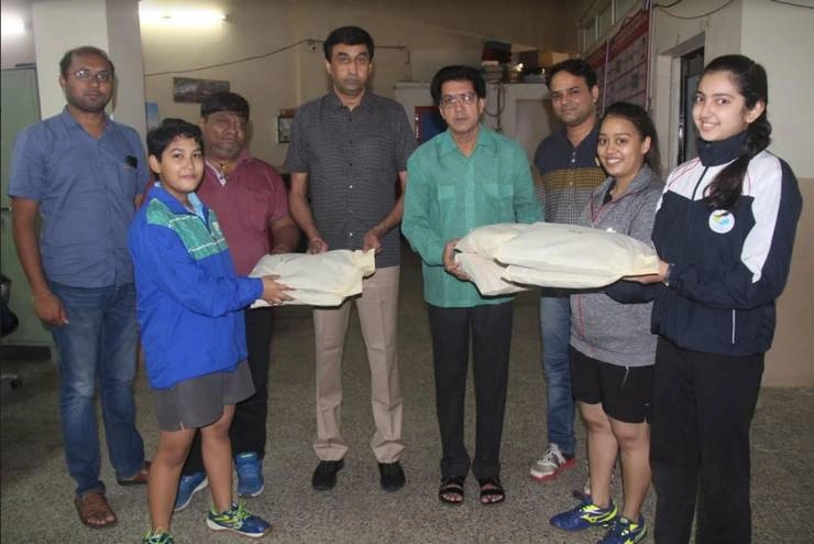 प्रतिभाशाली टेबल टेनिस खिलाड़ियों को प्रदान की जीकेआई तथा स्पिनआर्ट की किट - Madhya Pradesh Table Tennis Organization