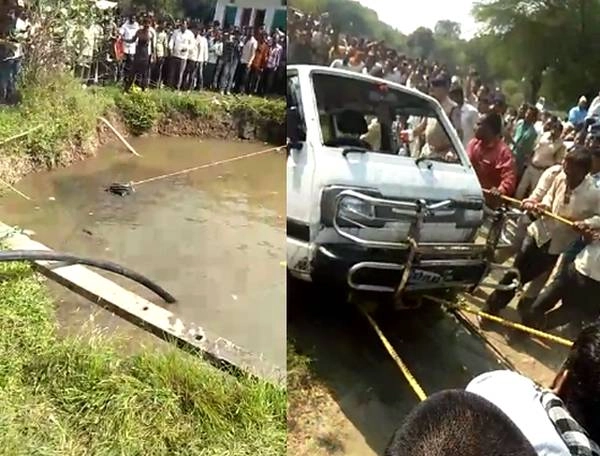 दर्दनाक हादसा, शाजापुर में स्कूली बच्चों से भरी वैन कुएं में गिरी, 4 बच्चों की मौत - School Van falls in Well in Shajapur, 4 children dies
