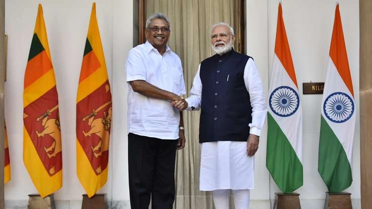 पीएम मोदी और श्रीलंकाई राष्ट्रपति गोटबाया की मुलाकात, आतंकवाद पर 5 करोड़ डॉलर का समझौता - Srilankan President meets with PM Modi