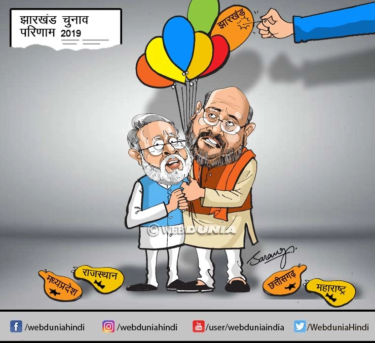 कार्टूनिस्ट की नजर से झारखंड के चुनाव परिणाम - Jharkhand assembly election 2019