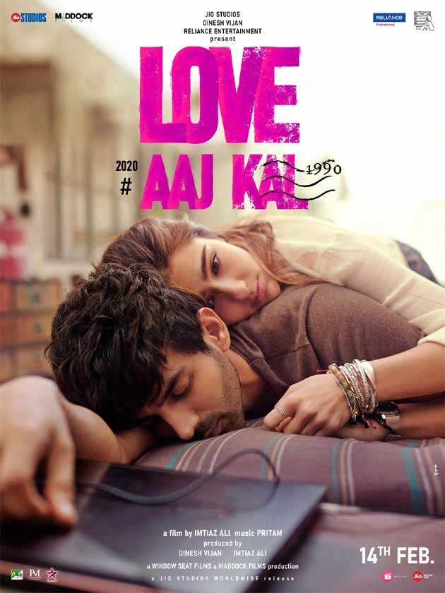 कार्तिक-सारा की लव आज कल का फर्स्ट लुक पोस्टर, वैलेंटाइन डे पर होगी रिलीज | Check out the First Look Poster of Love Aaj Kal stars Kartik Aryan and Sara Ali Khan