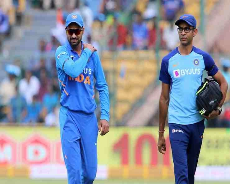 शिखर धवन का होगा स्कैन, जांच के बाद मैच खेलने पर फैसला - Team India Shikhar Dhawan Scan Injured Australia Bengaluru ODI