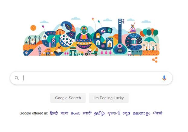 गणतंत्र दिवस पर गूगल ने बनाया डूडल, भारत की विविधता, सौहार्द्र को दर्शाया