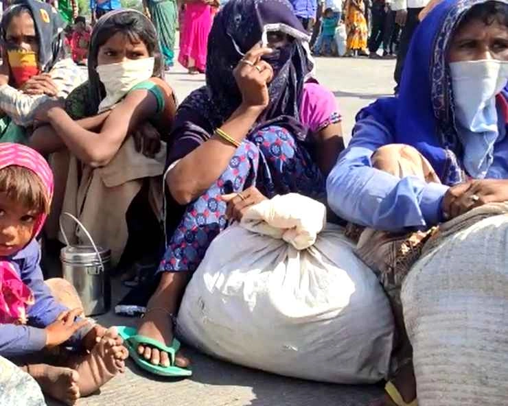 Special Story : घर लौटने की खुशी, मध्यप्रदेश-राजस्थान बॉर्डर पर जुटे 5000 मजदूर - 5000 laborers gathered at Madhya Pradesh-Rajasthan border