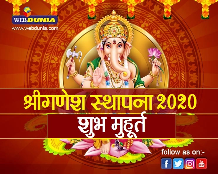 श्रीगणेश स्थापना 2020 कब है :  जानिए क्या है Ganesh Chaturthi का सबसे अच्छा शुभ मुहूर्त - shri ganesh chaturthi 2020 Date