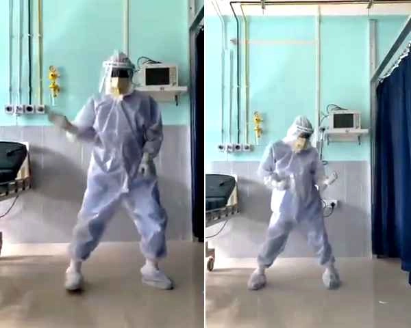 डांसिंग डॉक्टर, कोरोना मरीजों को खुश रखने का इनका अलग ही है अंदाज - dancing doctor when this medicine chases covid blues away