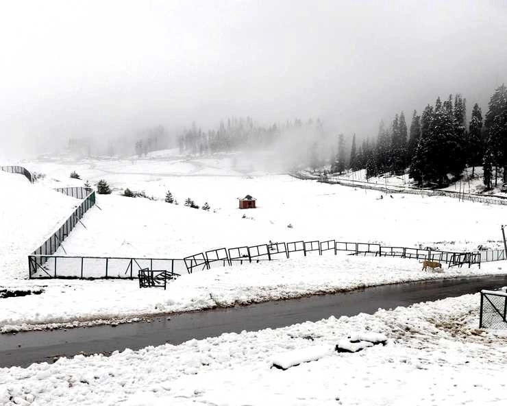 Weather Update : माउंट आबू में पारा जमाव बिंदु पर, कश्मीर में मौसम की पहली बर्फबारी - 0 degree Temperature in Mount Abu, Snowfall in Kashmir