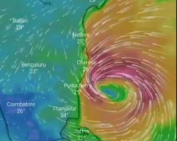 तमिलनाडु, पुडुचेरी और आंध्रप्रदेश में तूफान निवार का खतरा, चेन्नई में बारिश शुरू - cyclone nivar latest update