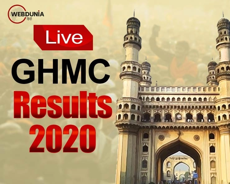 GHMC Results 2020 Live : दूसरे नंबर के लिए BJP और AIMIM के बीच कड़ी टक्कर - GHMC election results live updates