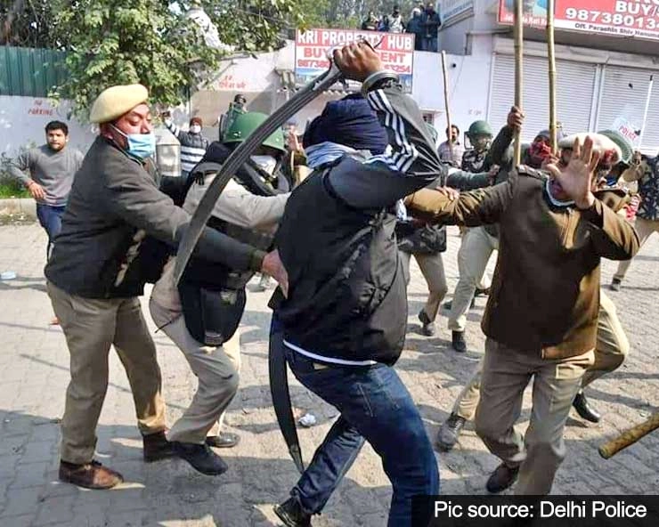 सिंघु बॉर्डर पर झड़प, अलीपुर एसएचओ पर तलवार से हमला, आरोपी गिरफ्तार
