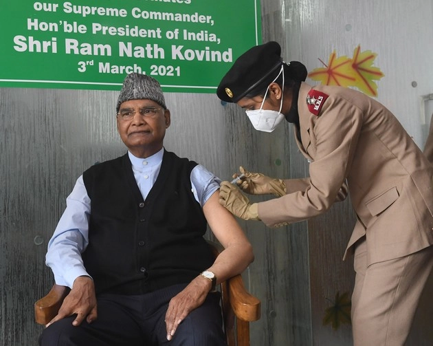राष्ट्रपति कोविंद ने कोरोना वैक्सीन की पहली खुराक ली, लोगों से की अपील - first dose of corona vaccine to President Ramnath Kovind
