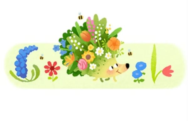 गूगल ने किया स्‍वागत, डूडल में आज महक रहा ‘बसंत ऋतु’ का आगमन - Google, doodle, spring,
