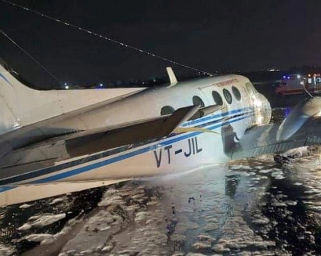 रेमडेसिविर इंजेक्शन ले जा रहा स्टेट प्लेन ग्वालियर में दुर्घटनाग्रस्त - MP govt plane carrying Remdesivir crash-lands in Gwalior