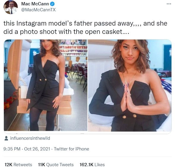 पिता के ‘ताबूत’ के सामने खड़े होकर कराया ग्लैमरस फोटोशूट, मॉडल को सोशल मीडि‍या ने लताड़ दिया - Jayne Rivera, fitness model, Jayne, social media