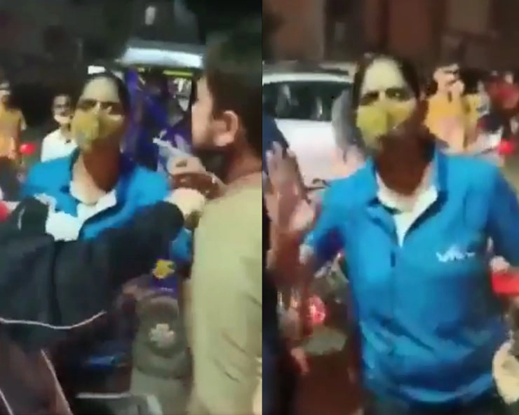 दिल्ली में महिला ने कैब ड्राइवर की कॉलर पकड़कर बरसाए थप्पड़, वीडियो वायरल - Delhi crime news : woman beats cab driver