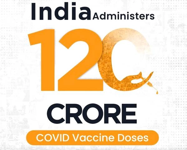 भारत में Corona Vaccine की लगी 120 करोड़ से ज्यादा डोज - More than 120 crore doses of Corona Vaccine administers in India