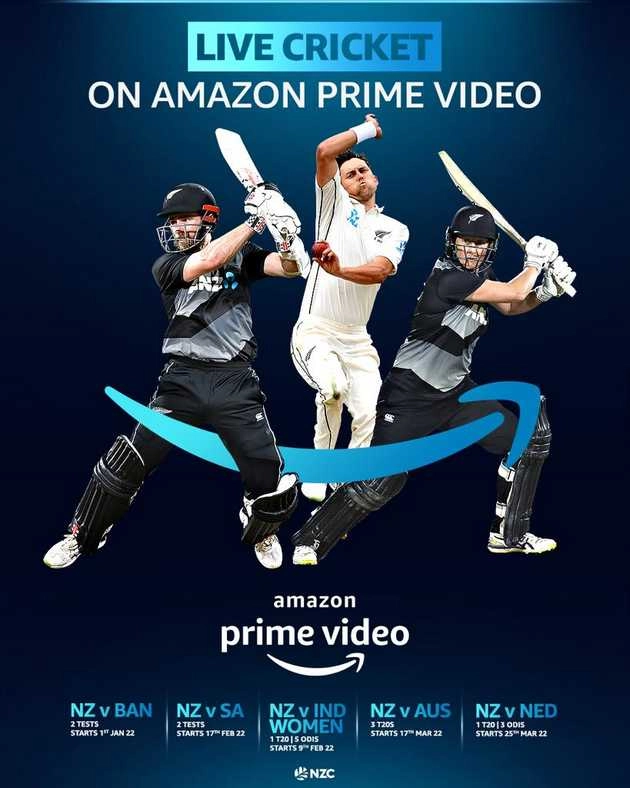 अमेजन प्राइम वीडियो पर अब देख सकेंगे लाइव क्रिकेट मैच, मनोज बाजपेयी ने इस अंदाज में किया न्यूजीलैंड क्रिकेट का स्वागत - amazon prime video to begin live cricket streaming in january 2022
