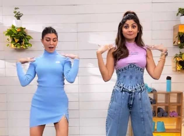 शिल्पा शेट्टी और जैकलीन फर्नांडिस का धमाकेदार डांस, वीडियो वायरल - shilpa shetty and jacqueline fernandez dance video goes viral