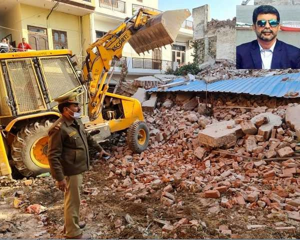 यूपी में लौटा योगी का 'बुलडोजर', मोस्ट वांटेड बदन सिंह बद्दो के अवैध निर्माण ध्वस्त - Illegal construction of Most Wanted Badan Singh Baddo demolished in Meerut