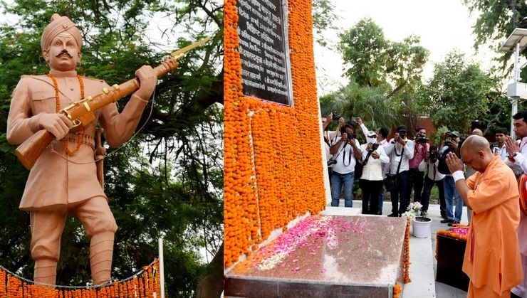 मेरठ में आजादी की गाथा देखकर CM योगी की आंखें हुईं नम, बोले- धर्म-जाति, मजहब के आधार पर बांटने वालों को करना होगा बेनकाब - meerut : chief minister yogi adityanath pays tribute to martyr revolution