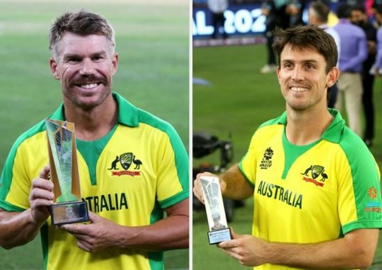 मिचेल मार्श और डेविड वॉर्नर की जोड़ी ने टी-20 विश्वकप फाइनल की दिलाई याद - Mitchell Marsh and David Warner did a T20 world cup hammering in IPL
