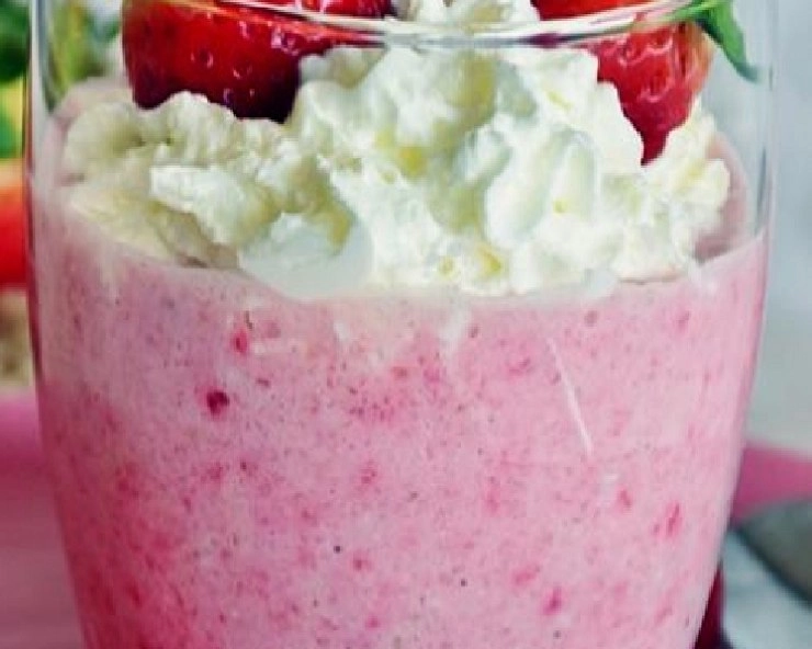 Summer special recipes : लाजवाब आइसक्रीम विथ स्ट्रॉबेरी रोज कस्टर्ड - Strawberry ice cream recipe