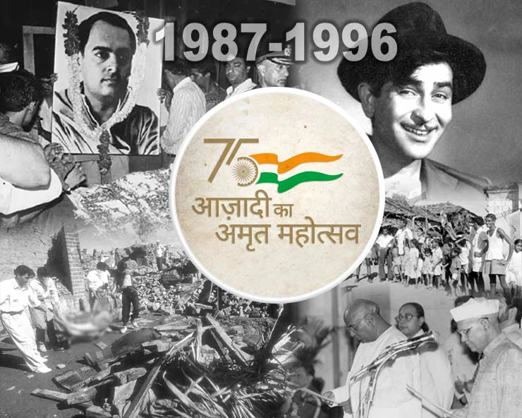 आजादी के 75 साल : राजीव गांधी और राजकपूर का निधन - timeline : Major events of 75 years of Indias independence
