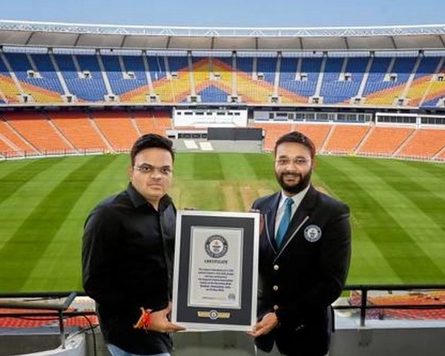 नरेंद्र मोदी स्टेडियम का नाम गिनीज बुक ऑफ वर्ल्ड रिकॉर्ड्स में - Name of Narendra Modi Stadium in Guinness Book of World Records
