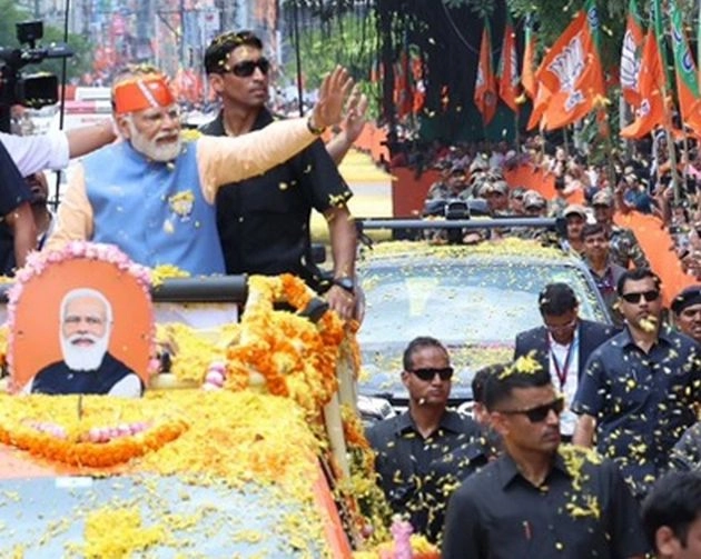 PM Modi road show in Bengaluru Karnataka
