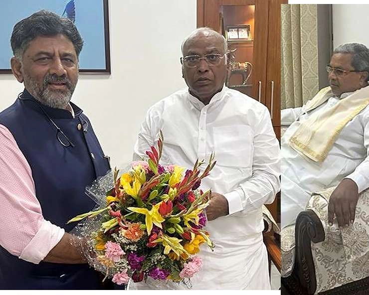 Siddaramaiah vs Shivakumar : कल हो सकता है कर्नाटक के CM के नाम का ऐलान, आज भी जारी रहा मंथन - Karnataka CM Race: Kharge Holds One-On-One Meet With Shivakumar, Siddaramaiah