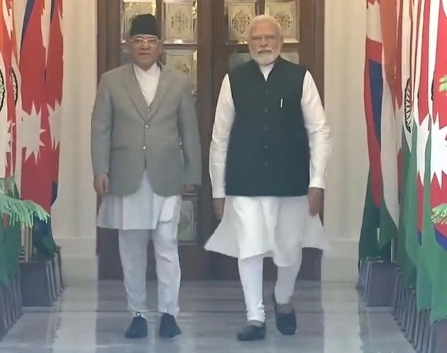 नेपाल से भारत की दोस्ती का नया अध्‍याय, प्रधानमंत्री प्रचंड से मिलकर पीएम मोदी बोले- हमारी पार्टनरशिप हिट - PM Modi meets with Nepal PM Prachand, says- our partnership hit